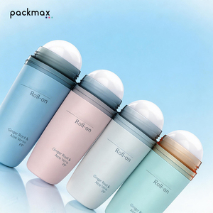 ขวดโรลออนระงับกลิ่นกายทรงกระบอก PP ยอดนิยม ขนาด 50 มล. แบบเติมได้ พร้อมหัวฉีดพลาสติกสำหรับของเหลว พิมพ์ลายสกรีน บรรจุภัณฑ์เครื่องสำอาง - Product Image 3