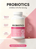 Jn OEM/ODM Vente en gros Probiotiques Prébiotiques Enzymes Digestives en Capsules - Sans Gluten 60 Capsules pour Adolescents, à prendre 2 fois par jour, Durée de 24 mois