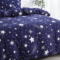 Set Sprei Mikrofiber Polyester Desain Baru, Lembut dan Hangat, Set 3-Piece Sarung Selimut dan Sarung Bantal untuk Tempat Tidur
