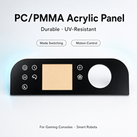 Panneau acrylique PC/PMMA durable pour console de jeu et robot intelligent, utilisé pour le changement de mode, le contrôle des actions et l'opération