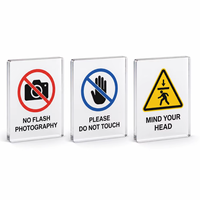 Panneau de signalisation WC personnalisé en acrylique, indicateur directionnel mural, impression UV, découpe laser, signalétique publique en gros