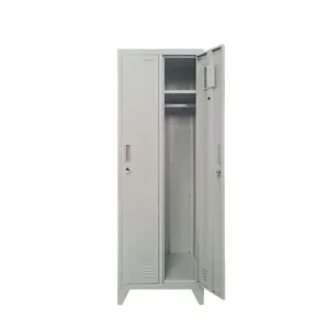 2 door Gym locker frame steel cabinet school storage lockers wardrobe