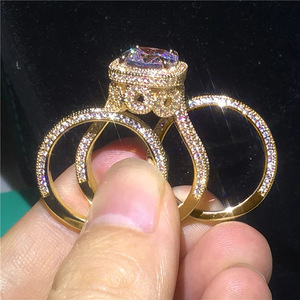 Crown Cubic Zirconia Stackable <b>Ring</b> <b>Set</b> for <b>Women</b>, Micro-Pave Round Band with Elegant Style - Product Image 6