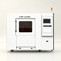 Machine de découpe laser à fibre fermée avec vis à billes, table en marbre 800*800mm, contrôle CypCut, pour le traitement de précision des pièces métalliques