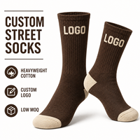 Chaussettes en coton côtelé personnalisées avec logo Glacier pour hommes, vente en gros, faible MOQ, fabricant OEM, haute qualité