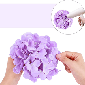 Gerçekçi ipek ortanca kafaları yapay çiçekler ile ev bebek duş düğün ve şükran süslemeleri için kaynaklanıyor - Product Image 4