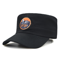 Gorras Planas de Algodón Bordadas Personalizadas, Gorra Plana Ajustable Estilo Cadete, Gorras de Camuflaje para Caza, Gorra Plana de Guardia de Seguridad