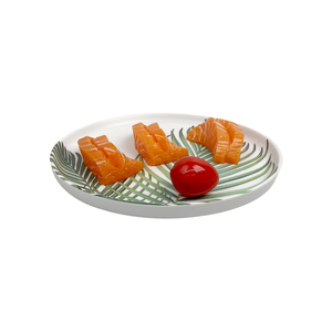 Platos de <span class=keywords><strong>cena</strong></span> impresos de diseño, patrón de hoja verde creativo, placa de cargador de decoración de boda de melamina para <span class=keywords><strong>restaurante</strong></span> - Product Image 6