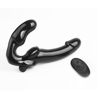 Vibromasseur à sangle sans bretelles à télécommande pour couples, sangle pour lesbiennes, chargeur USB, vibromasseur à double tête