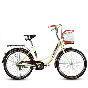 <span class=keywords><strong>Bicicleta</strong></span> Holandesa <span class=keywords><strong>Vintage</strong></span> para Mujer Shenghong SHC07, Cuadro de Acero de 26 Pulgadas, 7 Velocidades, Frenos V, Llantas de Aleación de Aluminio Totalmente Amortiguadas, Carga de 120 kg - Product Image 4