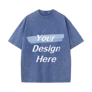 <b>Y2K</b> Vintage Oversized Acid Washed T-Shirts for Men & Women 100% Cotton Knitted Graphic Print Casual Streetwear <b>Tops</b> - Product Image 5