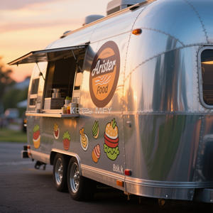 Petite remorque 2025 entièrement équipée aux normes américaines, chariot de nourriture mobile avec grill à sandwich, chariot à glace pilée - Product Image 5