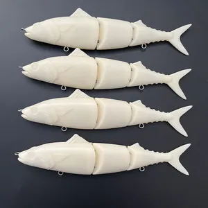 High Quality 23cm 104g Unpainted Mackerel Lure Swimbait 4 Segmented Fishing Lure Swimbait Blank For Bass Fishing