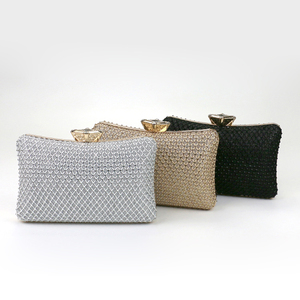 Borsa da sera a tracolla con strass di fiori di lusso piccola borsa di cristallo oro <span class=keywords><strong>argento</strong></span> moda - Product Image 6