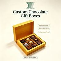 Caja de Regalo de Chocolate de Lujo Hecha a Mano con Materiales Reciclados Ecológicos, Caja de Chocolate Personalizada de 9 Compartimentos para las Fiestas