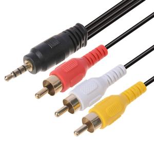 Kabel AUX <span class=keywords><strong>Video</strong></span> Audio Stereo Male To 3RCA, Kabel AUX <span class=keywords><strong>Video</strong></span> Audio Stereo Colokan Laki-laki <span class=keywords><strong>3.5Mm</strong></span> untuk Ponsel Pintar Tablet MP3 Speaker Teater Rumah - Product Image 4