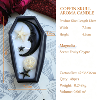 Regalo Creativo de Halloween, Vela Decorativa Moderna Hecha a Mano con Forma de Ataúd, Vela Aromática con Forma de Vampiro