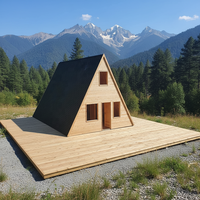 Maison triangulaire en bois, Cabane triangulaire en bois, Micro-maison triangulaire, Studio triangulaire