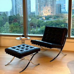 Sillón Individual <span class=keywords><strong>de</strong></span> Diseño Escandinavo para Sala <span class=keywords><strong>de</strong></span> Estar, Hotel o Hogar, <span class=keywords><strong>en</strong></span> Tela o Cuero con Brazos Metálicos - Product Image 1