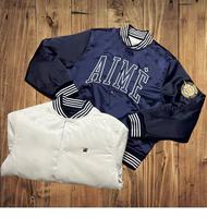Veste d'université personnalisée en satin pour hommes Vol Atlanta 80s 90s Style Starter Letterman Veste en soie brodée style collège