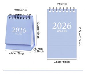 Calendrier de bureau personnalisé 2025 en gros, impression numérique carrée, planificateur mensuel, reliure agrafée, pour bureau et école - Product Image 2