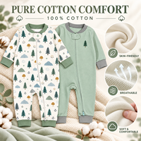 Combinaison Bébé à Manches Longues en Coton Pur Imprimé Arc-en-ciel, Design Tendance, Prix Usine, Douce, Unisexe, Vente en Gros OEM
