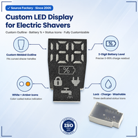 Affichage LED 7 segments personnalisé professionnel, module de rasoir électrique, icône de niveau de batterie pour appareil de toilettage personnel
