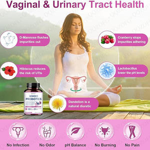 Suplementos herbales OEM para la salud de las mujeres <span class=keywords><strong>UTI</strong></span> Sistema inmunológico Soporte Probióticos Cápsulas Prebióticos Enzimas Píldoras para adultos - Product Image 5
