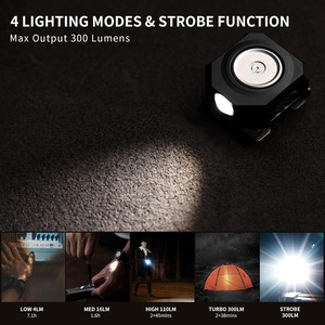 MecArmy Compact USB-C Rechargeable EDC LED Wrist Flashlight 300 Lumens Double-<strong>Click</strong> Anti-Misfire IPX6 Waterproof for Night - Product Image 3
