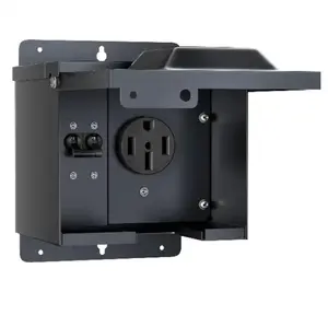 50A Electrical Outlet Box Weatherproof Outdoor Outlet Box Durable Electrical Device Outlet Box With Circuit Breaker UL