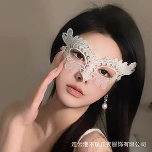 หน้ากากครึ่งหน้า Midnight Half-face Mask ลายฟ็อกซ์ลูกไม้ ปิดตา ปิดหน้า สำหรับเล่นบทบาทสมมติ แบบชิ้นเดียว พร้อมส่งแบบดรอปชิปปิ้ง - Product Image 4