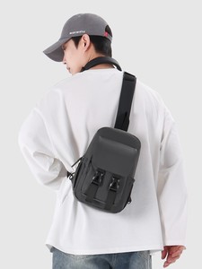 Bolso Bandolera de PU para Hombre, Nuevo, al por Mayor, Pequeño, Ligero, con Cierre de Hebilla, para Uso Diario, Todas las Temporadas - Product Image 4