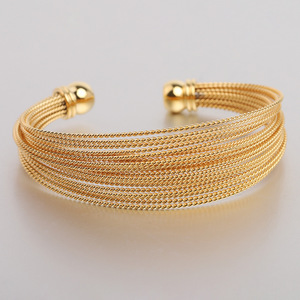 Pulsera Abrible de Acero Inoxidable con Alambre Trenzado Estilo Europeo Americano, 20MM, Oro Rosa, Joyería Unisex - Product Image 1