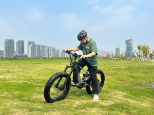 Vélo de montagne électrique à pneus larges personnalisable 1000W Bafang Mid Drive 48V 17.4Ah, suspension intégrale, tout-terrain, 26 pouces - Product Image 5