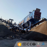 Usine mobile de broyeur de granit de gravier d'extraction d'or du Maroc