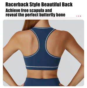 Reggiseni sportivi Racerback biancheria intima con imbottiture ad alto impatto canottiere atletiche per gilet ad alta compressione ad asciugatura rapida reggiseno Yoga antiurto - Product Image 3