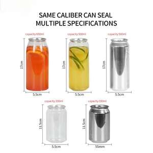 Machine d'impression de canettes en aluminium Canette PET transparente pour tasse à jus sans BPA Café Bière Plastique Machine rotative manuelle de scellage de canettes - Product Image 4