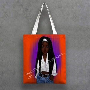 Túi xách vải bố họa tiết hoạt hình dành riêng cho người Mỹ gốc Phi, quà tặng cho các cô gái người Mỹ gốc Phi, có in logo cá nhân hóa - Product Image 5