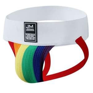 <span class=keywords><strong>Perizoma</strong></span> Jockstrap a righe arcobaleno personalizzato biancheria intima Sexy Gay da <span class=keywords><strong>uomo</strong></span> realizzata con materiali di <span class=keywords><strong>cotone</strong></span> tipo classico - Product Image 4