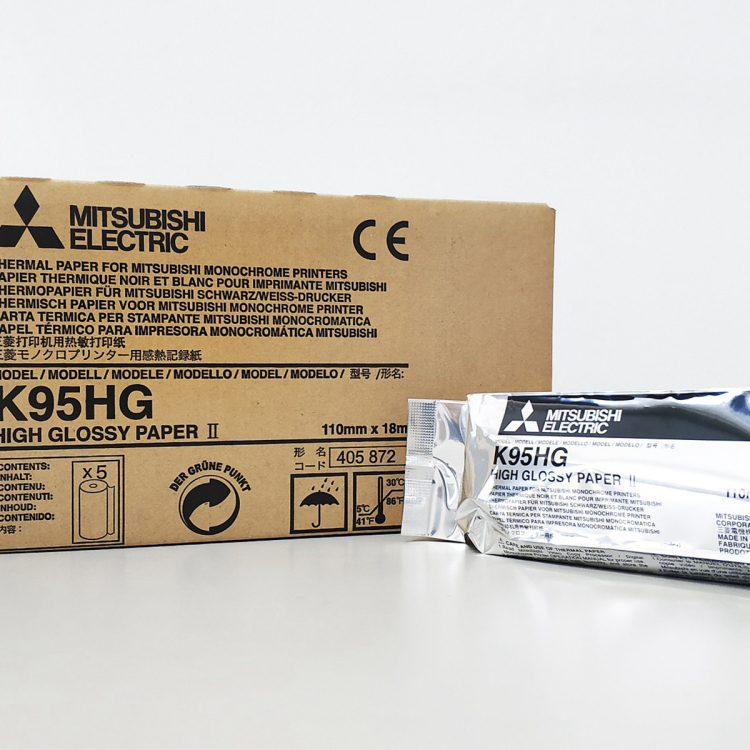 Impresora de papel a color Mitsubishi K95Hg de alta luminosidad térmica para impresora de video de ultrasonido
