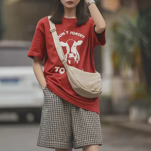 Sac bandoulière en nylon personnalisé avec logo 2026, couleur unie, décontracté, style dumpling, léger, pour femmes - Product Image 3