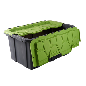 57L có thể khóa lưu trữ Totes với nắp đậy nặng nhiệm vụ bền Stackable <span class=keywords><strong>container</strong></span> Thùng nhựa - Product Image 1