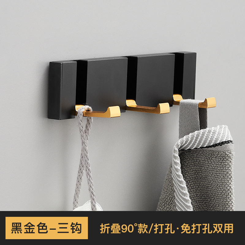Black and gold three hooks (90 degrees)