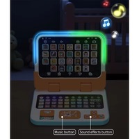 Tablette portable 2-en-1 alimentée par batterie, jouet éducatif de lecture en anglais pour enfants avec apprentissage de l'alphabet et de l'orthographe des mots