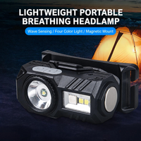Lampu Kepala LED Isi Ulang dengan Sensor Gerak, Lampu Kepala XPG COB, Tipe C, Klip Magnetik, Senter Kepala untuk Berkemah dan Memancing.