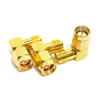 Adaptateur d'antenne RF coaxial SMA mâle vers SMA femelle en forme de L à 90 degrés