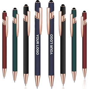 Wholesale Best Selling With Custom Logo Stylus Soft Touch Screen Metal Ballpoint <b>Pens</b> Cheap Advertising <b>Pen</b> - Product Image 6