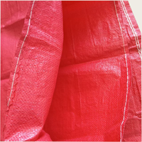 Sac tissé en PP de 20 kg et 25 kg, sac en plastique rouge, sac d'emballage pour le riz, le sucre, la farine, les céréales, le maïs, les engrais, l'alimentation des volailles