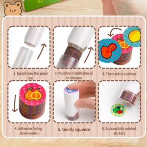 Mới Đến 200 Dán Nghệ Thuật Và Thủ Công <span class=keywords><strong>Fidget</strong></span> Đồ Chơi Thu Nhân Vật Hoạt Động <span class=keywords><strong>Pad</strong></span> Và Sticker Stamper - Product Image 4