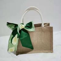 Toile de lin écologique réutilisable avec votre Logo, sac fourre-tout en Jute de plage en chanvre avec poignée personnalisée